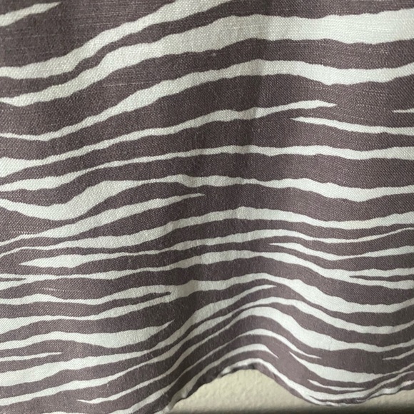 Loft Women’s Sleeveless Zebra Print Linen MidLength Dress White&Brown Size 8 - Picture 8 of 16